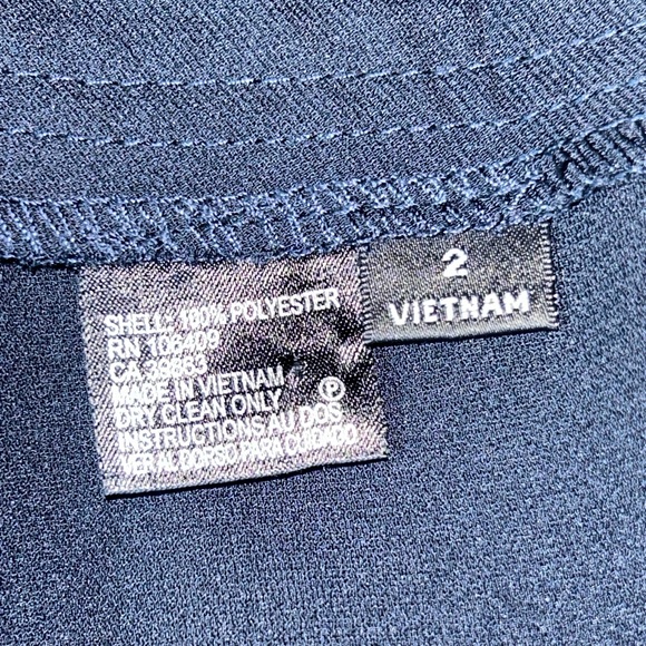 NWT Nordstrom Tahari ASL Size 2 Navy Business Formal Trousers - Picture 9 of 12